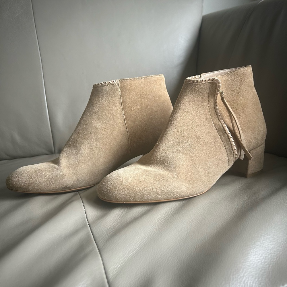 Maje Beige Suede Boots